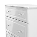 Clarence Ready Assembled 3 Drawer Deep Chest in White Gloss & White