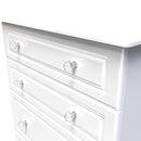 Clarence Ready Assembled 4 Drawer Deep Chest in White Gloss & White
