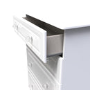 Clarence Ready Assembled 4 Drawer Deep Chest in White Gloss & White