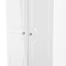 Clarence Ready Assembled 2 Door Wardrobe in White Gloss & White