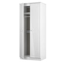 Clarence Ready Assembled 2 Door Wardrobe in White Gloss & White