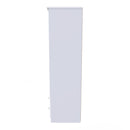 Clarence Ready Assembled 2 Door 2 Drawer Wardrobe in White Gloss & White