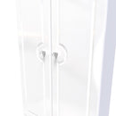 Clarence Ready Assembled 2 Door 2 Drawer Wardrobe in White Gloss & White