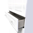 Clarence Ready Assembled 2 Door 2 Drawer Wardrobe in White Gloss & White