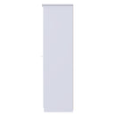 Clarence Ready Assembled Triple Plain Wardrobe in White Gloss & White