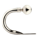 Ball - Pair of Holdaback Tiebacks with End Finials in Brushed Silver