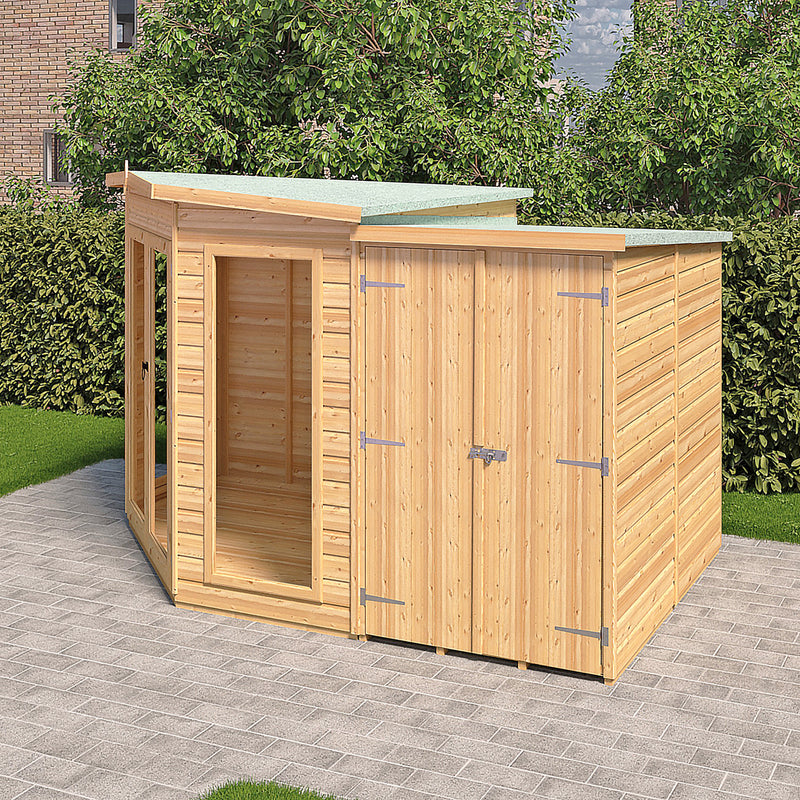Barclay Corner Summerhouse With Side Shed