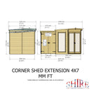 Barclay Corner Summerhouse With Side Shed