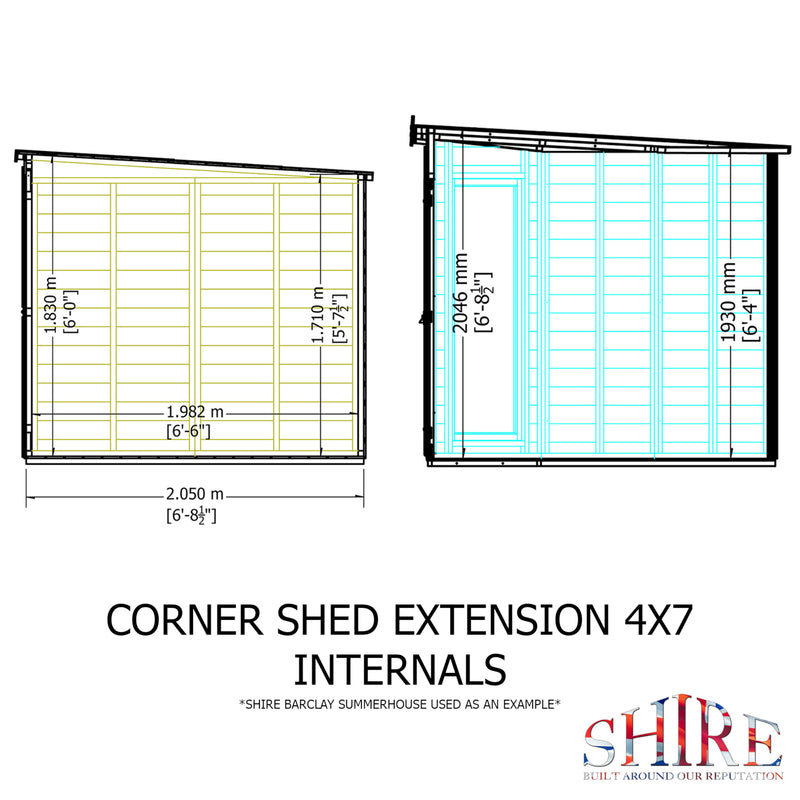 Barclay Corner Summerhouse With Side Shed