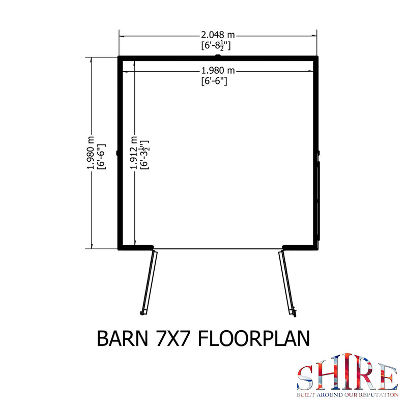 Barn 7 X 7 Shiplap Apex Shed