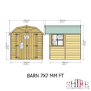 Barn 7 X 7 Shiplap Apex Shed