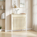 HOMCOM Radiator Cover with Drawer and Vertical Slats Oak