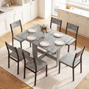 HOMCOM Wooden Folding Table Writing Desk Grey