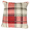 Fusion Balmoral Check Filled Cushion In Ruby