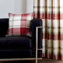 Fusion Balmoral Check Filled Cushion In Ruby