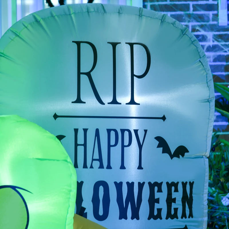 HOMCOM Halloween Inflatable Green Ghost 5ft 150cm