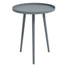 Outsunny Round Garden Coffee Table, Outdoor Side Table With Rounded Edge