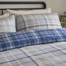 D & D Bennet Check Duvet Cover Set in Navy