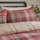 D & D Bennet Check Duvet Cover Set in Red