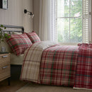 D & D Bennet Check Duvet Cover Set in Red