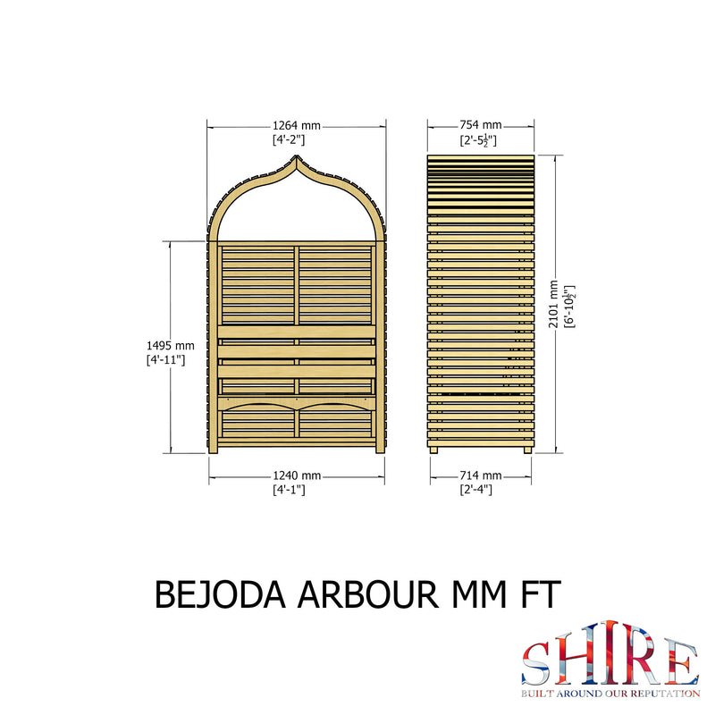 Bejoda Pressure Treated Arbour