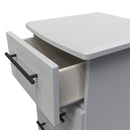 Harrow Ready Assembled 3 Drawer Bedside Cabinet in Dusk Grey