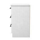 Harrow Ready Assembled 3 Drawer Bedside Cabinet in White Ash