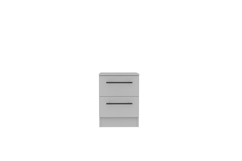 Harrow Ready Assembled 2 Drawer Bedside Cabinet in Dusk Grey