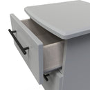 Harrow Ready Assembled 2 Drawer Bedside Cabinet in Dusk Grey