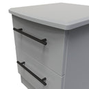 Harrow Ready Assembled 2 Drawer Bedside Cabinet in Dusk Grey
