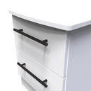 Harrow Ready Assembled 2 Drawer Bedside Cabinet in White Ash
