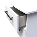 Harrow Ready Assembled 2 Drawer Bedside Cabinet in White Ash