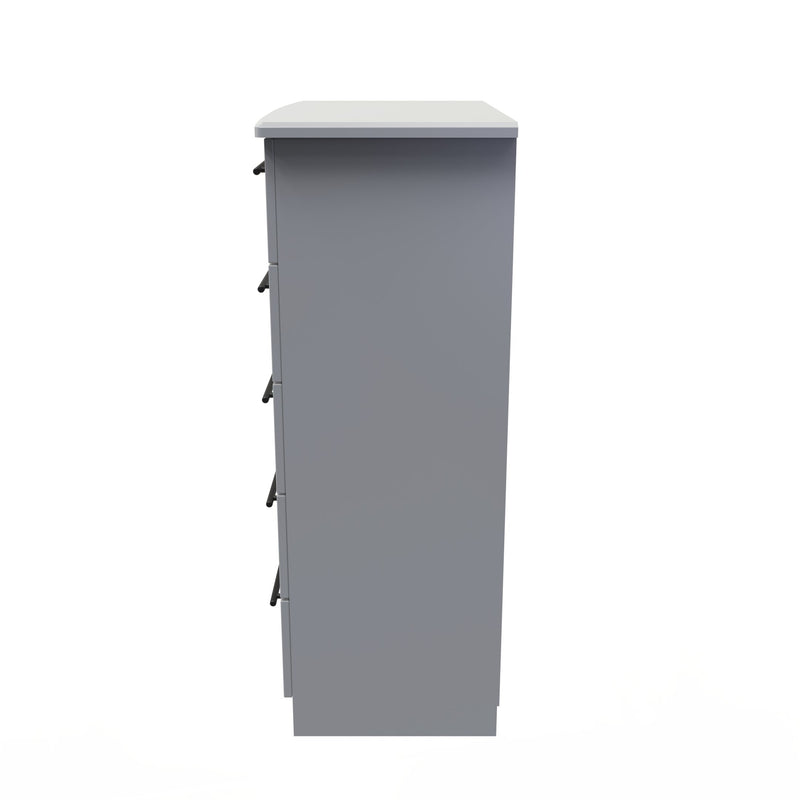 Harrow Ready Assembled 5 Drawer Chest in Dusk Grey