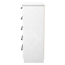 Harrow Ready Assembled 5 Drawer Chest in White Ash