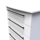 Harrow Ready Assembled 5 Drawer Chest in White Ash