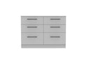 Harrow Ready Assembled 6 Drawer Wide Chest in Dusk Grey
