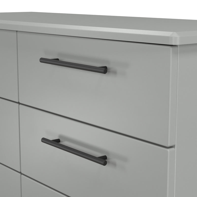 Harrow Ready Assembled 6 Drawer Wide Chest in Dusk Grey