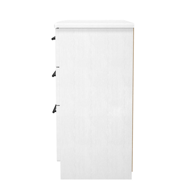 Harrow Ready Assembled 6 Drawer Wide Chest in White Ash