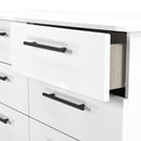 Harrow Ready Assembled 6 Drawer Wide Chest in White Ash