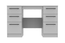Harrow Ready Assembled Double Pedestal Desk in Dusk Grey