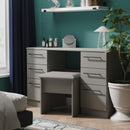 Harrow Ready Assembled Double Pedestal Desk in Dusk Grey