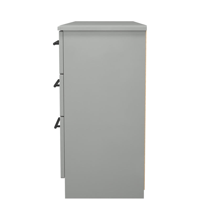 Harrow Ready Assembled Double Pedestal Desk in Dusk Grey
