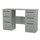 Harrow Ready Assembled Double Pedestal Desk in Dusk Grey