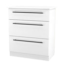 Harrow Ready Assembled 3 Drawer Deep Chest in White Ash