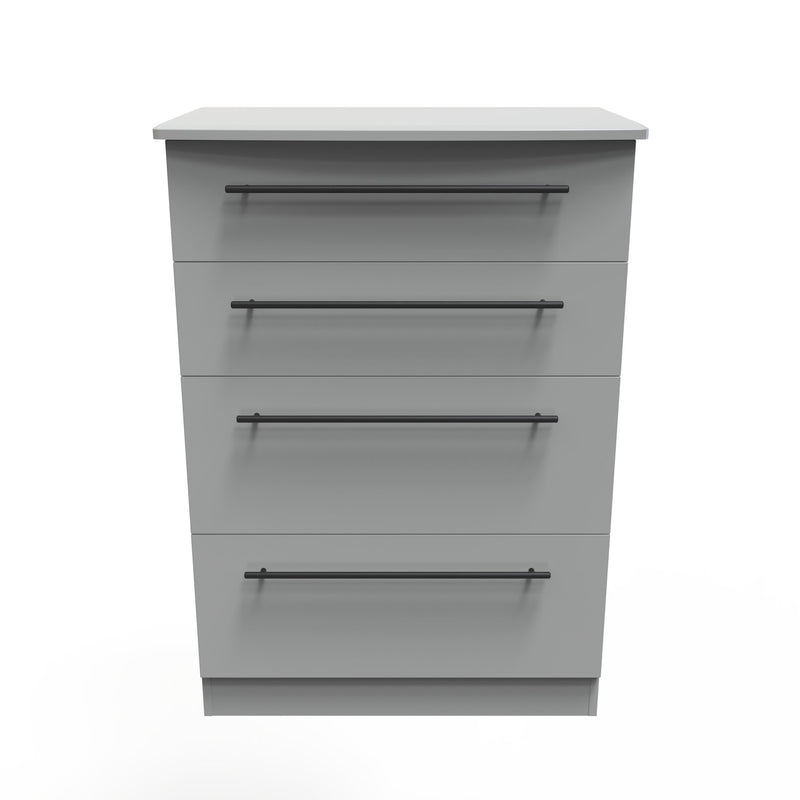 Harrow Ready Assembled 4 Drawer Deep Chest in Dusk Grey