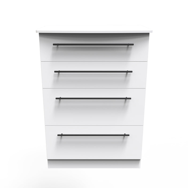 Harrow Ready Assembled 4 Drawer Deep Chest in White Ash