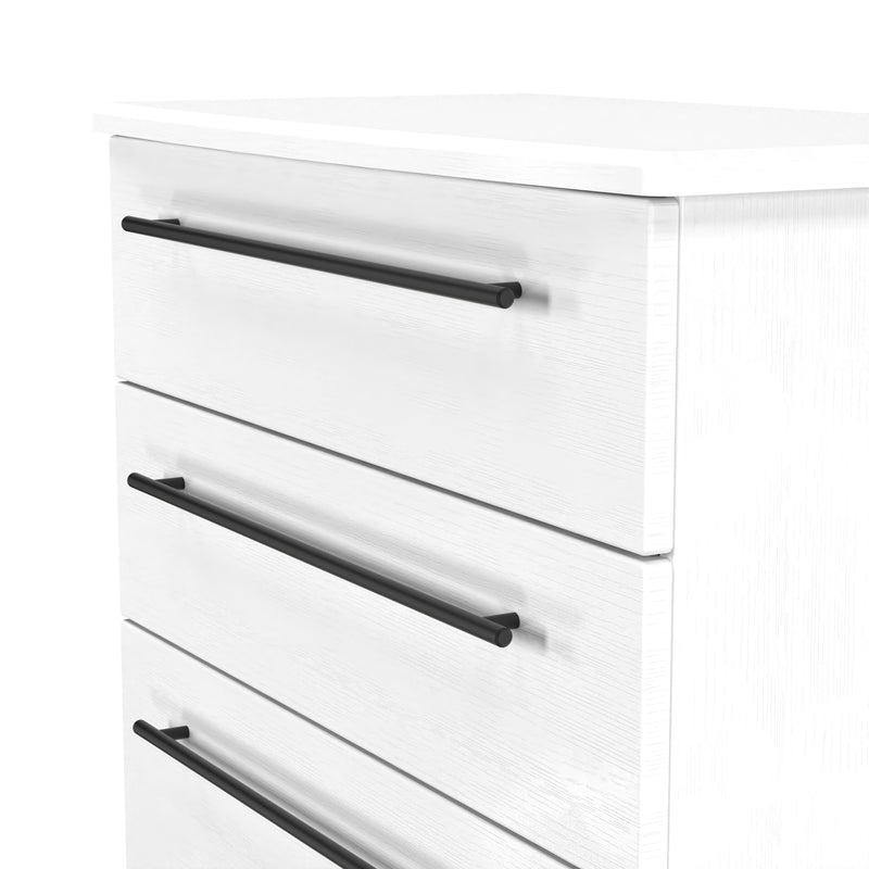 Harrow Ready Assembled 4 Drawer Deep Chest in White Ash