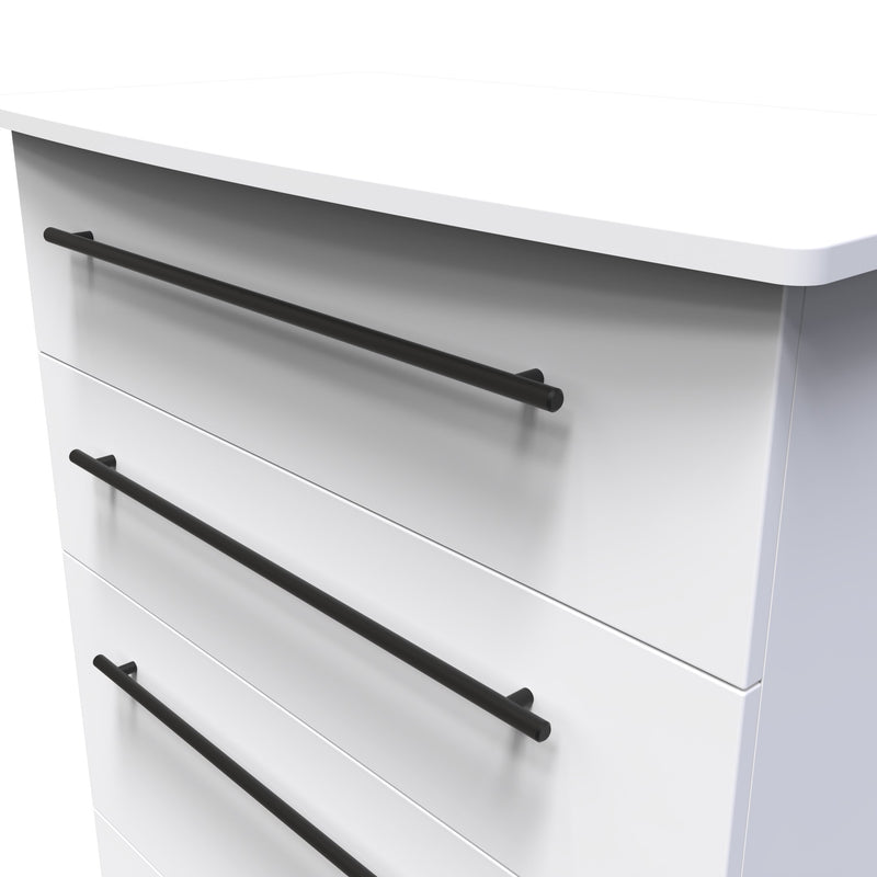 Harrow Ready Assembled 4 Drawer Deep Chest in White Ash