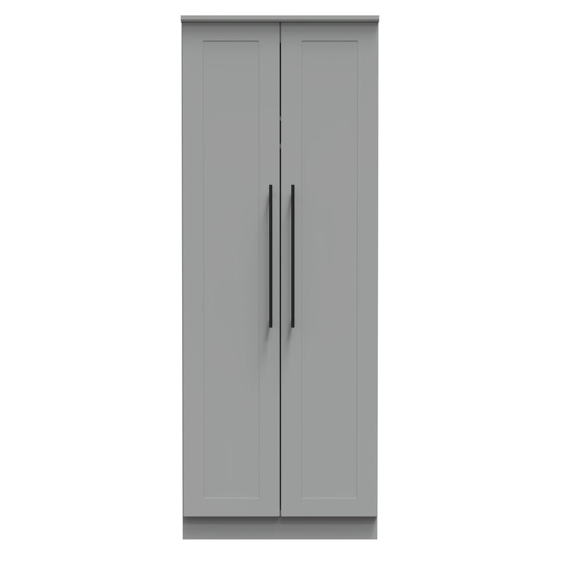 Harrow Ready Assembled 2 Door Wardrobe in Dusk Grey