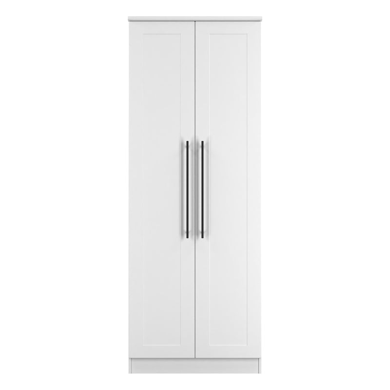Harrow Ready Assembled 2 Door Wardrobe in White Ash